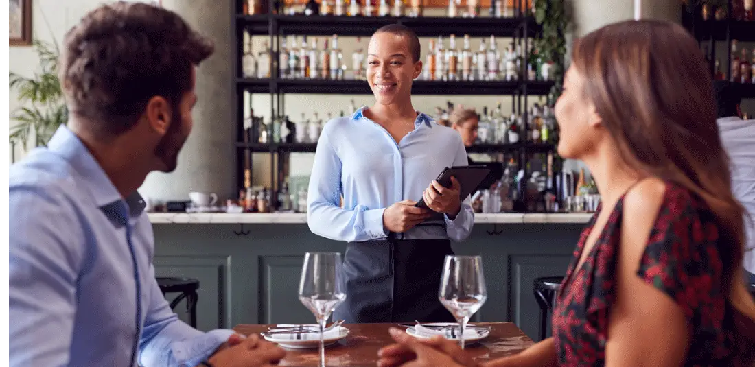 Using positive selling skills to take wine orders